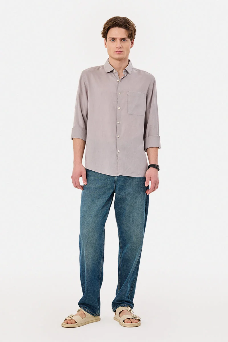 SNITCH Linen Blend Regular Fit Shirt